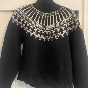 Tory Burch Merino Fair Isle Sweater - Sport Black Mountain